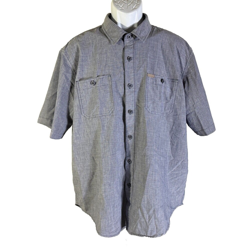 ORVIS Men's Short Sleeve Button‎ Down Outdoor Shirt Blue Large